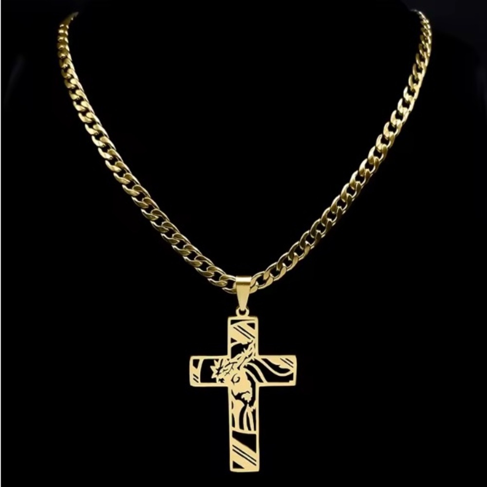 Jesus Cross Necklace. - Picture 3 of 4